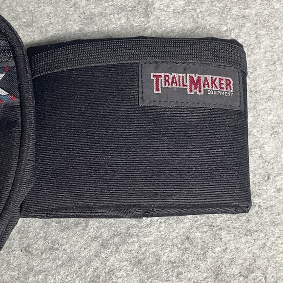 Vtg Trailmaker Fanny Pack Hip Bag Black w/Water Bottle Holder 90s Aztec Gorpcore - Picture 3 of 6